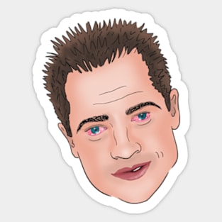 Brendan Fraser Crying Eyes Dank Meme Sticker